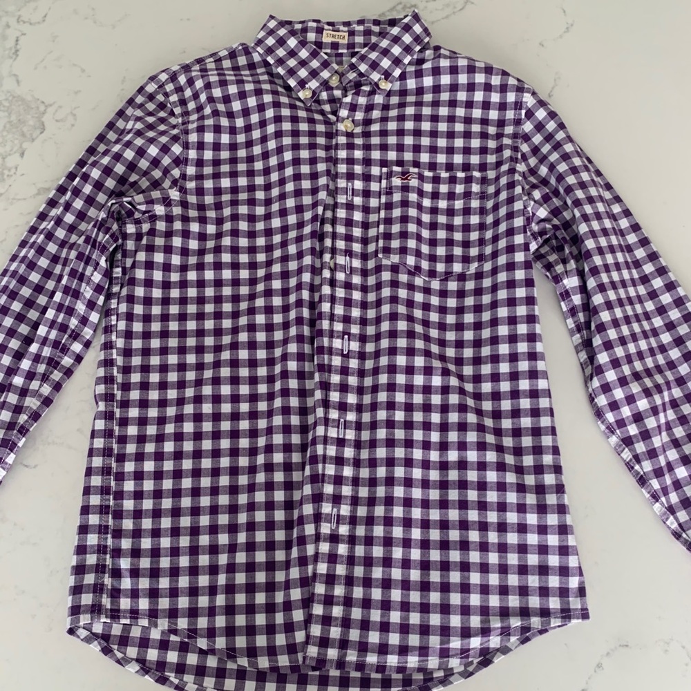 Hollister long sleeve collared dress shirt